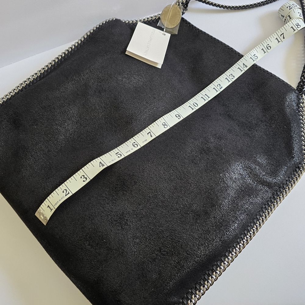 Stella McCartney Shaggy Deer Falabella Large Tote Bag Black - Picture 9 of 11